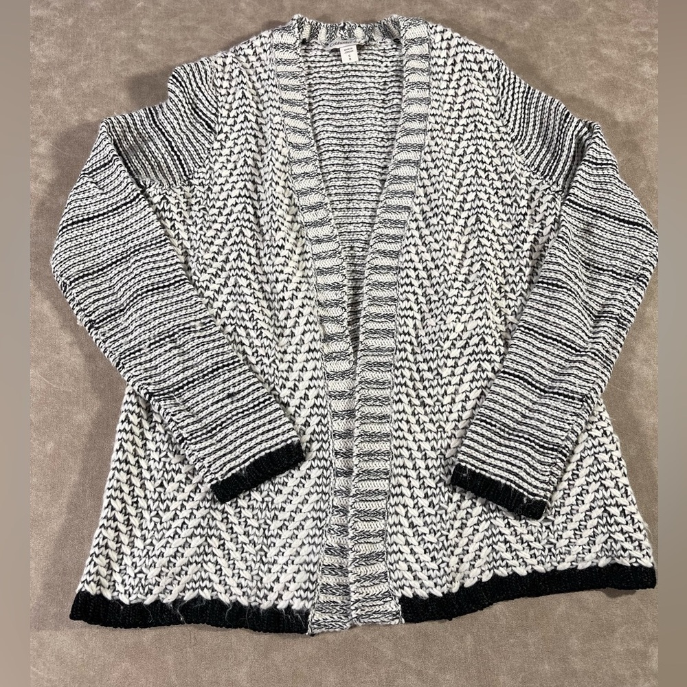 Coldwater Creek Knit Wool Blend Open Front Cardigan Sz s /8
